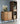 Retro Wood & Metal Slim Bookcase