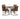 Round Solid Wood Dining Table 4 Seats Dallas Dark Mango