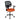 Luna Home Office home office chair in black mesh back, orange fabric seat with chrome base