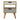 Solid Mango Wood Grey and White Cut-out Bedside Table