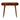 Solid Mango Wood Chestnut Curved Edge Console Table