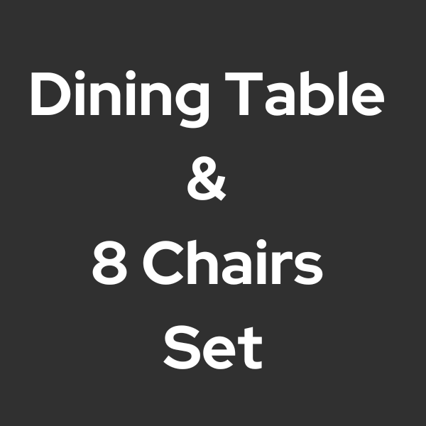 Dining Table and 8 Chairs
