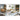 Retro Wood And Metal Medium Dining Table Set With 2 Benches