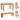 Dakota Light Mango Small Dining Table Set 4Ft (120Cm) With 2 Chairs 1 Bench