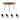 Dallas Dark Mango Round Solid Wood Dining Table Set With 4 Chair