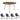 Dallas Dark Mango Round Solid Wood Dining Table Set With 4 Chair