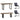 Grey Essential Live Edge Medium Sized Dining Table 1.5M Set With 2 Chairs 1 Bench