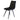 Leather Dining Chair with Armless Back and Swooping Back Legs   Set of 2   Black