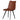 Leather Dining Chair with Armless Back and Swooping Back Legs   Set of 2   Brown