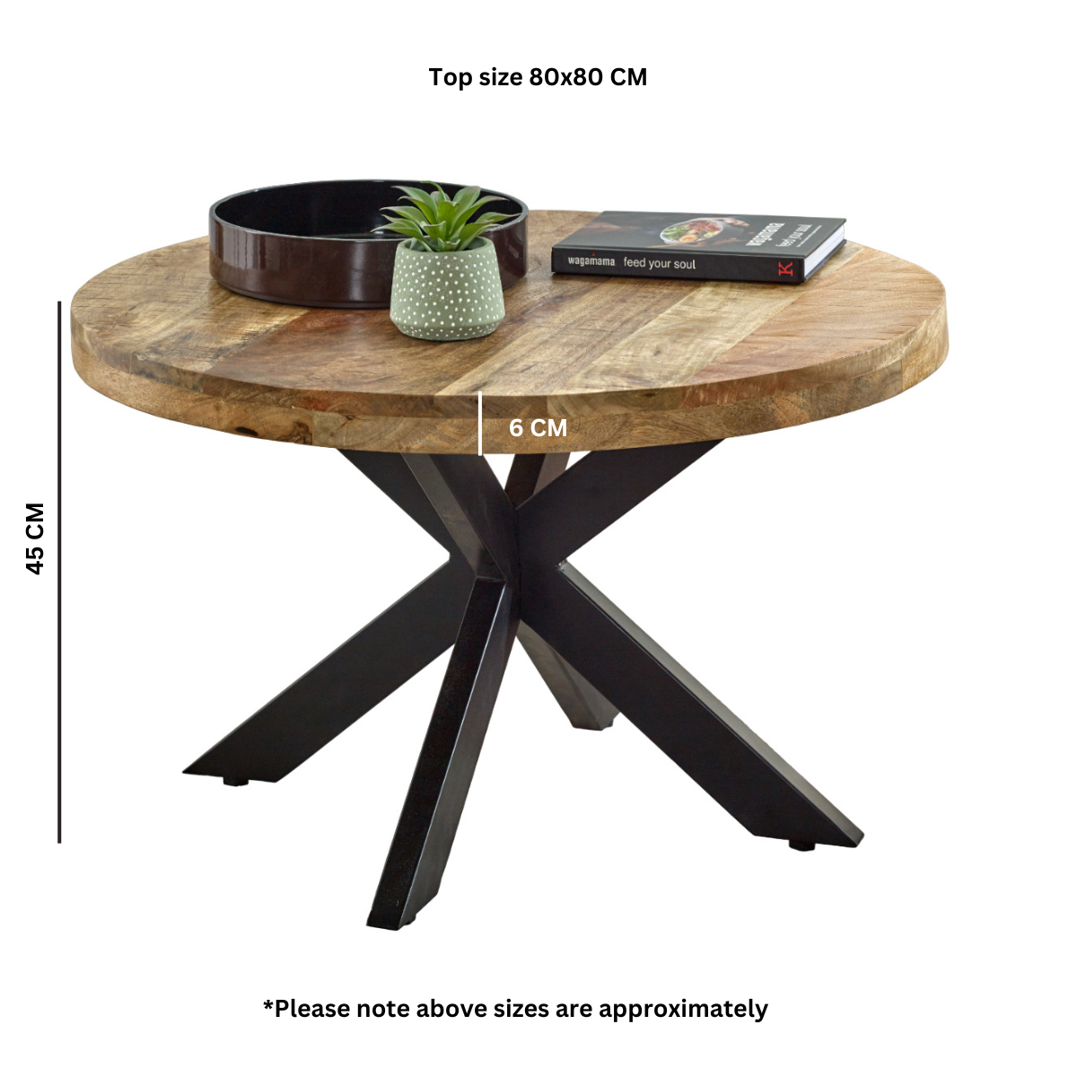 Table Legs Merlin Merlin Mango Wooden Round Coffee Table Spider Legs - Verty Furniture