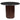 Luxor Round Black Marble Top with Wood Pedestal Dining Table