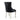 Hana Brushed Velvet Black Accent Chairs in Silver Legs (Set of 2)