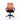 Luna Home Office study chair with arms, orange mesh back, black fabric seat & black base