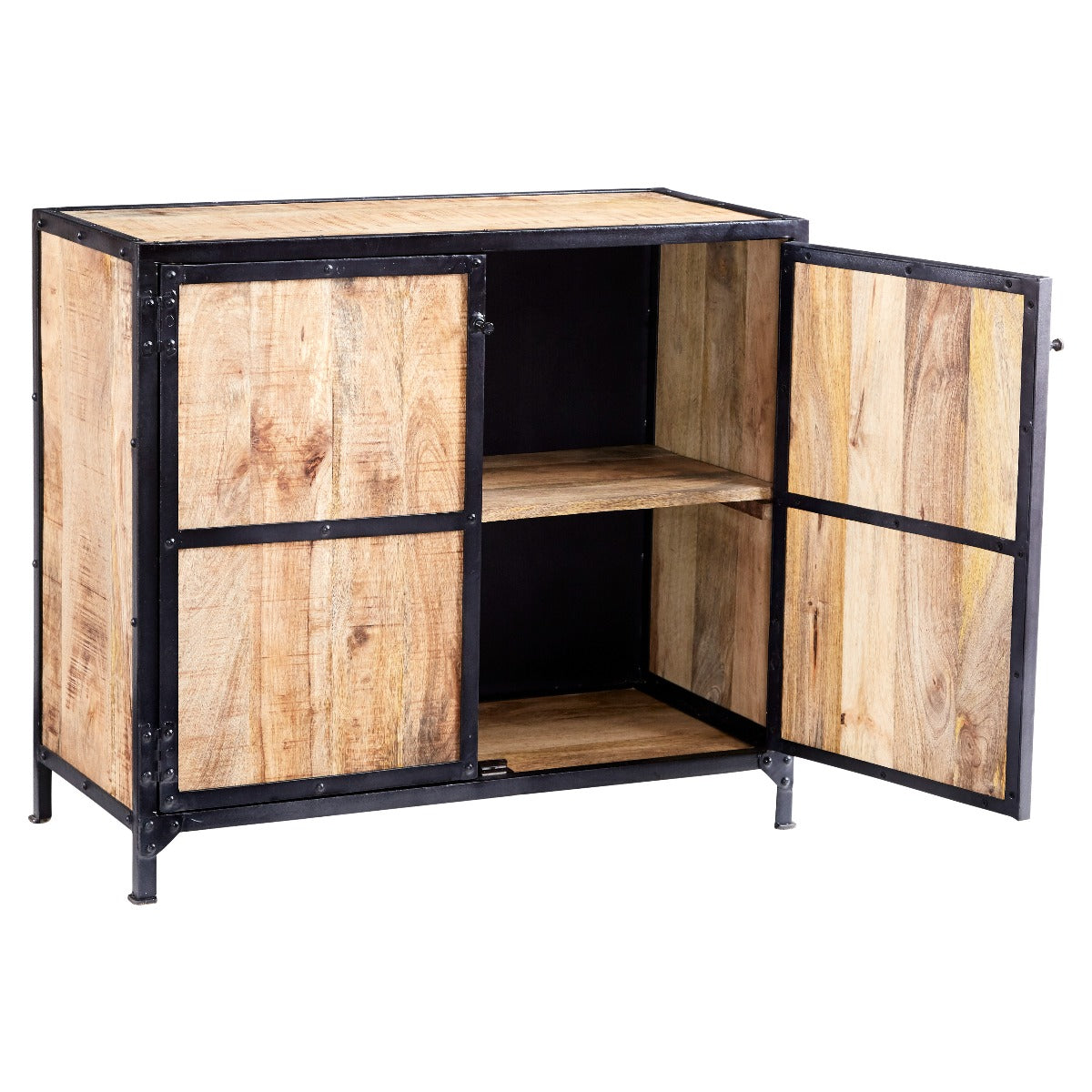 Vintage Up cycled Industrial Wood Medium Sideboard - Verty Furniture