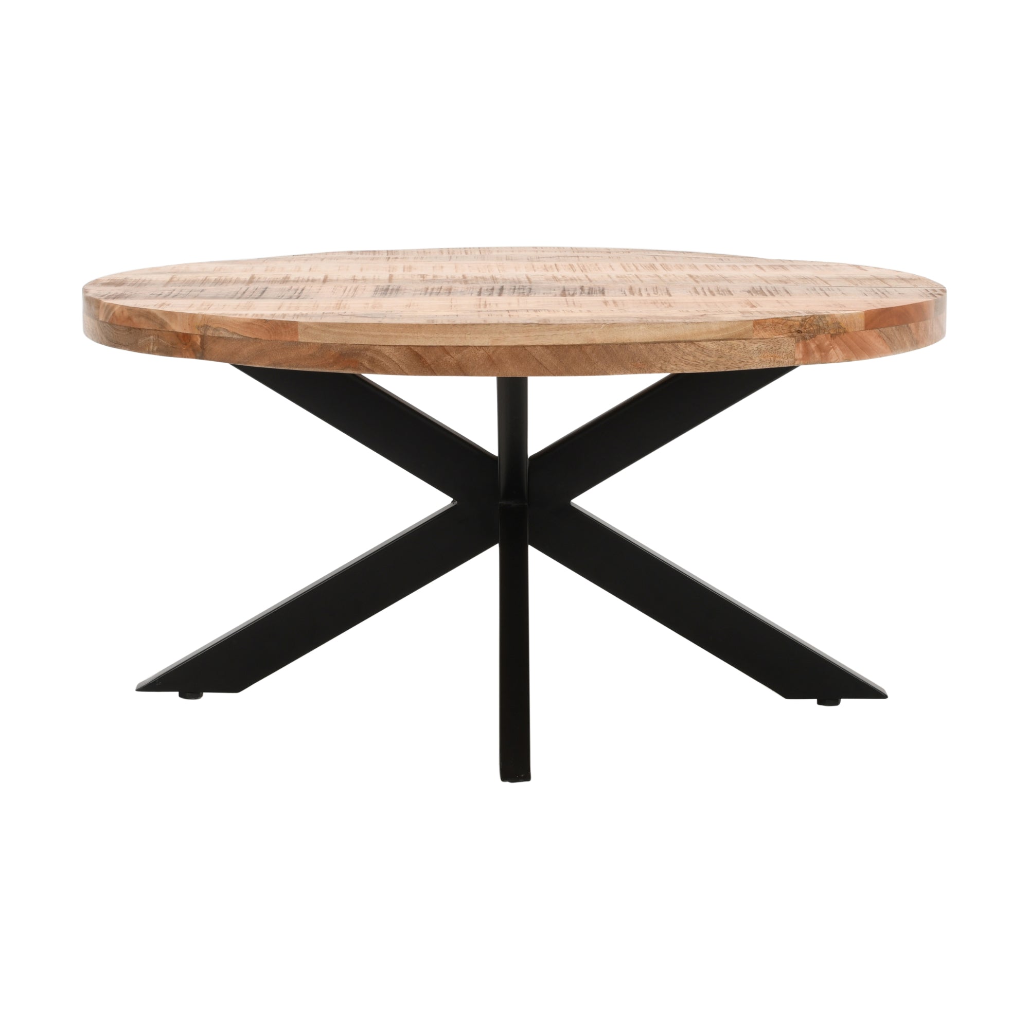 Merlin Mango Wooden Round Coffee Table Spider Legs - Verty Furniture