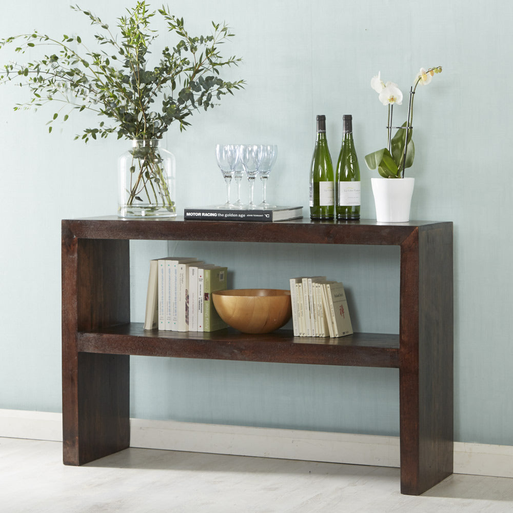 Manto Console Table Dakota Mango Console Table with Shelf - Verty Furniture