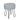 Sienna grey PU upholstered round stool with black metal legs