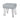 Sienna grey PU upholstered rectangular stool with black metal legs