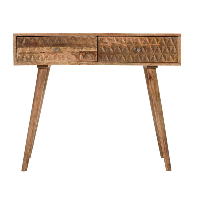 Marlow Light Mango Wood Console Table with 2 Drawers - Verty Furniture